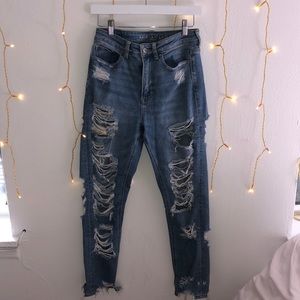 American Eagle Distressed Mom Jeans